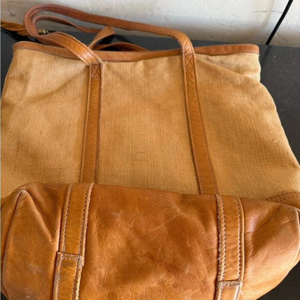 Canoe Women’s Brown and tan Leather  Suede Handbag